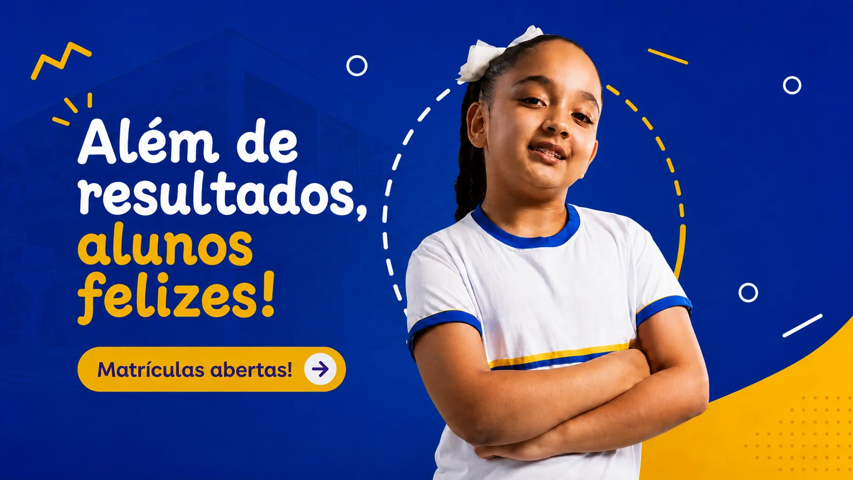 Banner oficial do Darwin, Além de resultados, alunos felizes! Matrículas abertas.